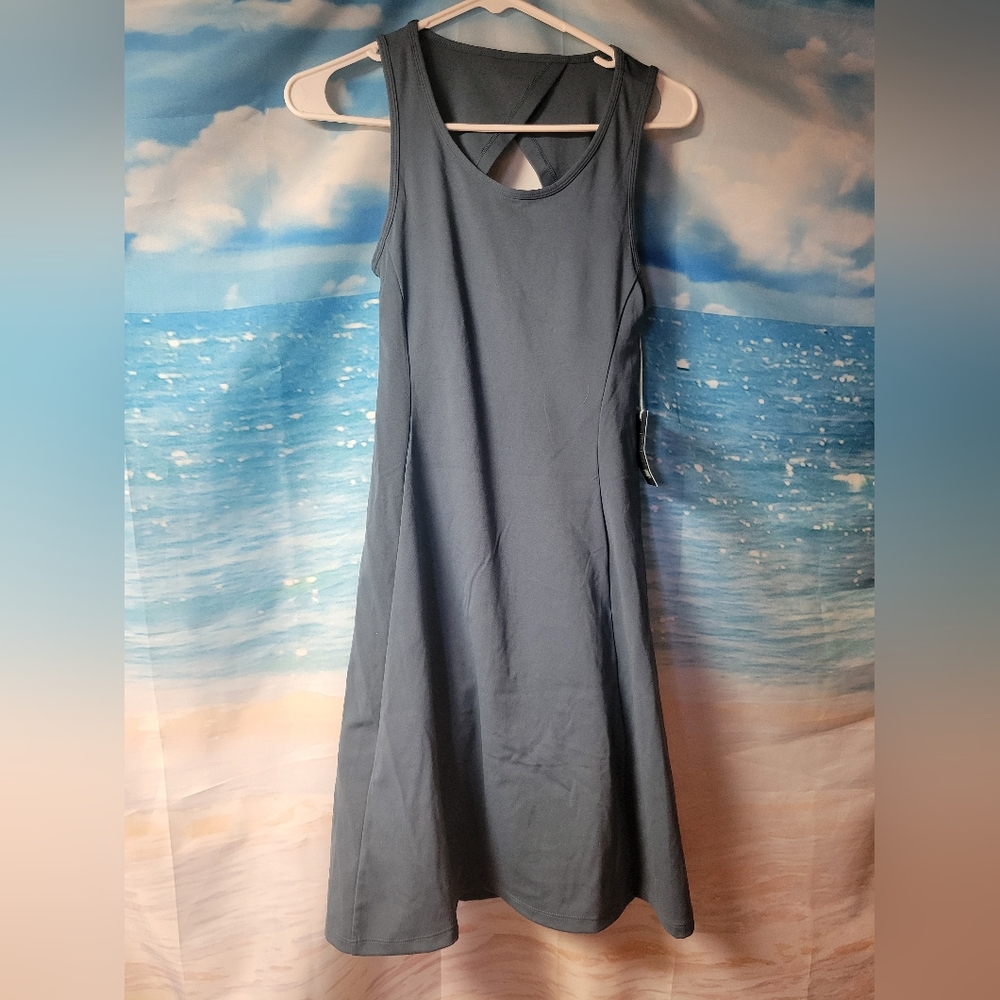 We Wander teal sports‎ dress with shorts and cut out back Size XS NWT
